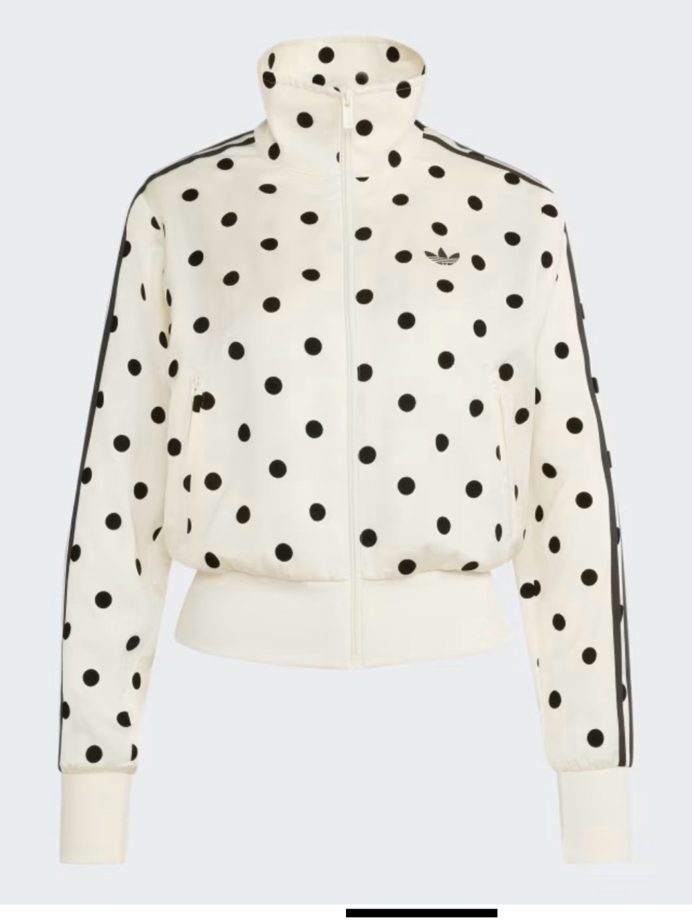 adidas White Polka Dot Track Bomber Jacket size XL